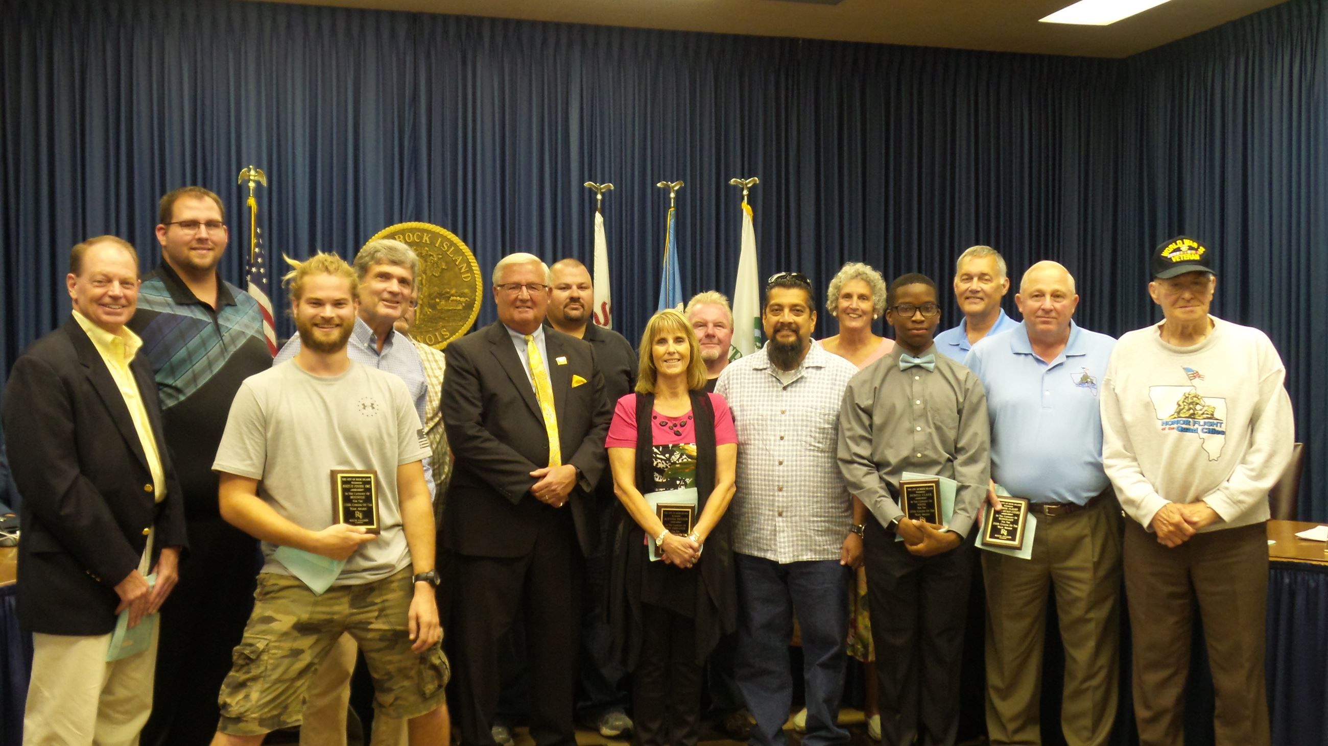 2016  Rock Island Citizens of the Year Award Winners with Mayor Pauley