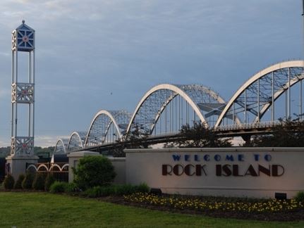 Centennial Bridge RI Sign