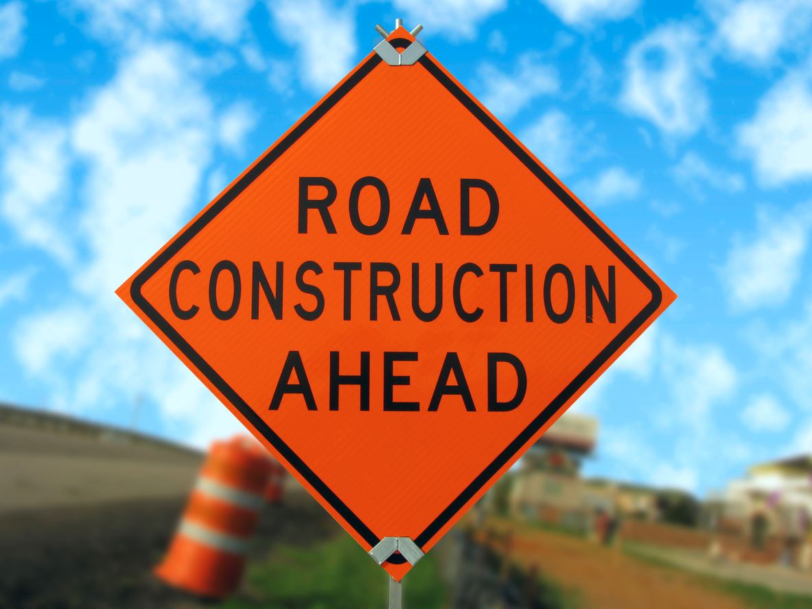 iStock Road Construction Ahead Sign