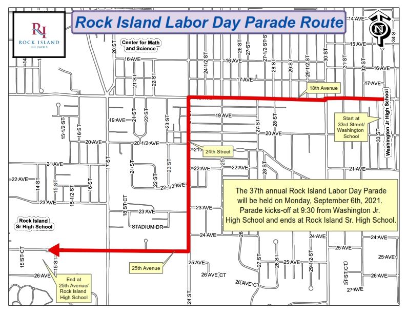 Labor Day Parade Route 2021