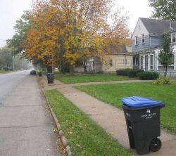 Recycling Carts on Street