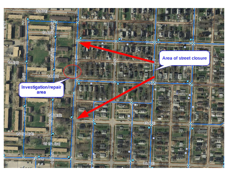 Road Closure Map 5 ST 13-15 AV
