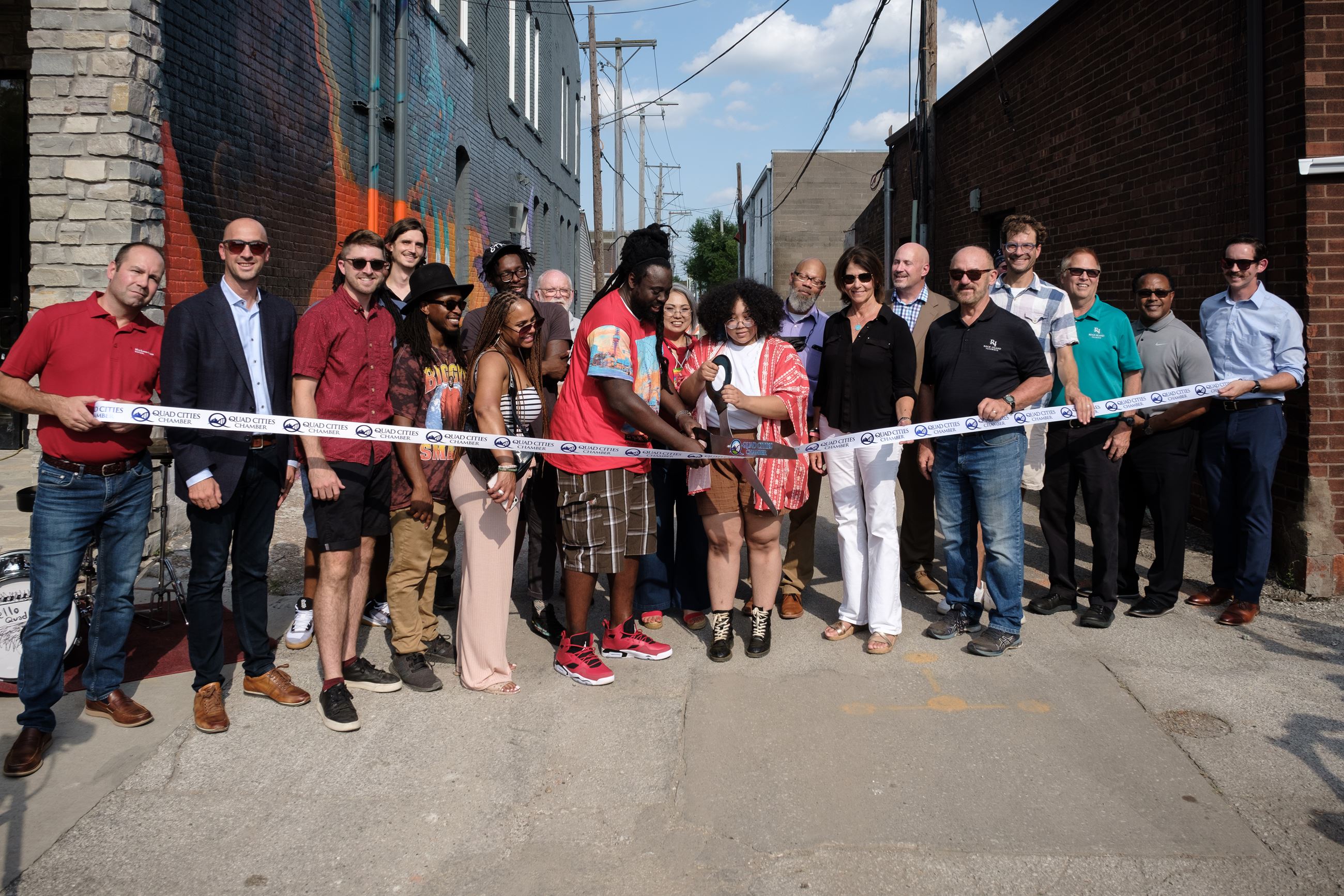 City of Rock Island - Quad Cities Chamber mural ribbon cutting