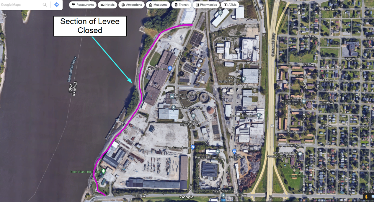 Bike Path Closure 6-18 AV Map