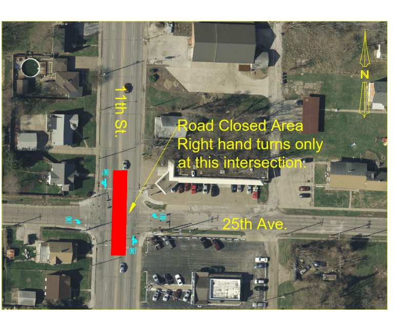 11 ST 25 AV Intersection Map