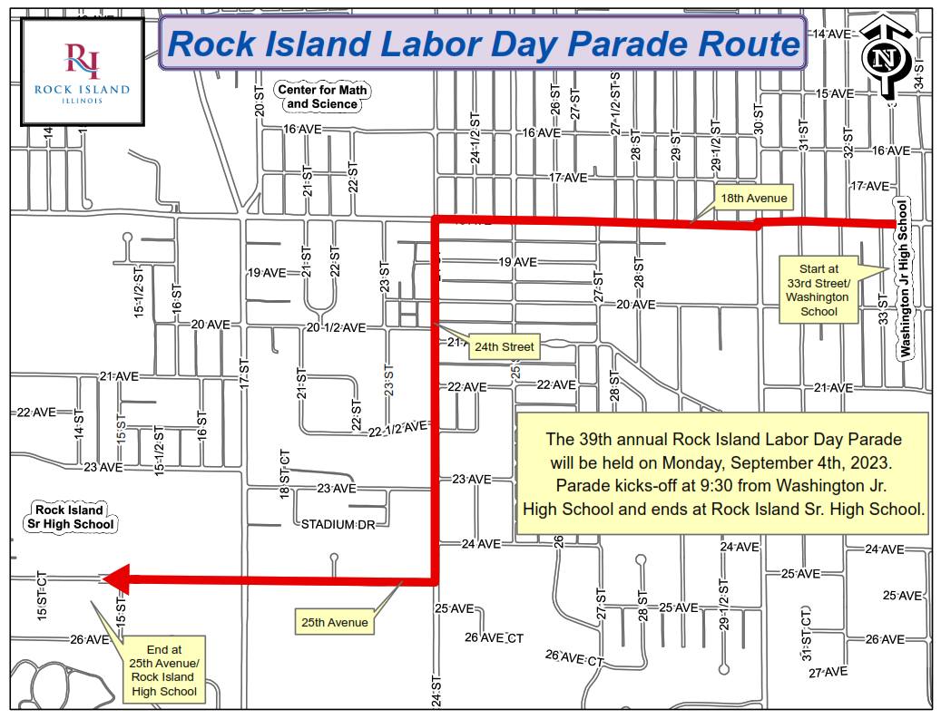 Labor Day Parade route