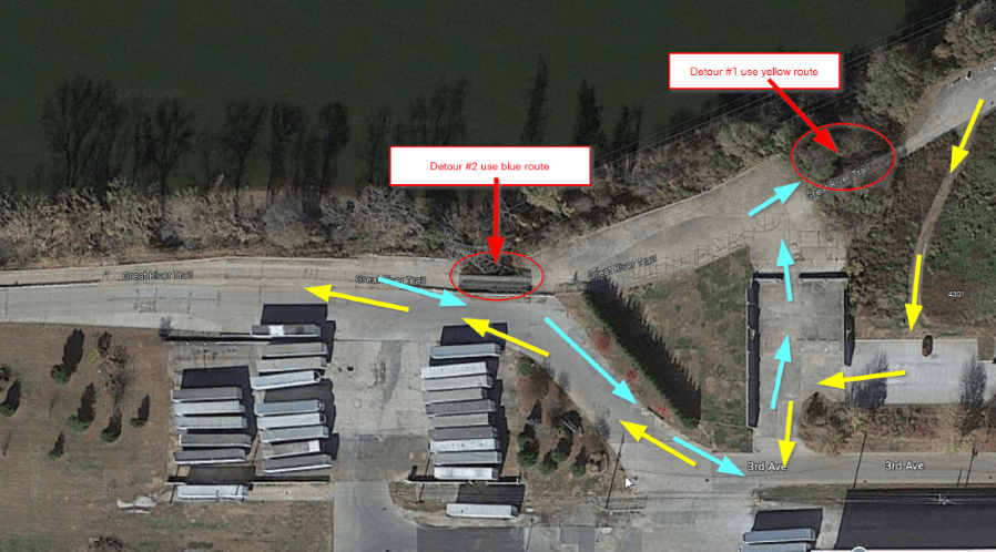 Detour for Bike Path Bridges