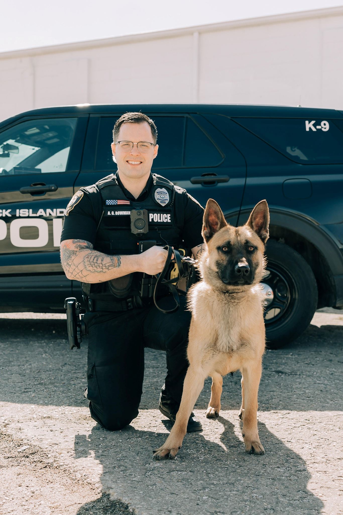 K9 Officer Bowman and partner Blue