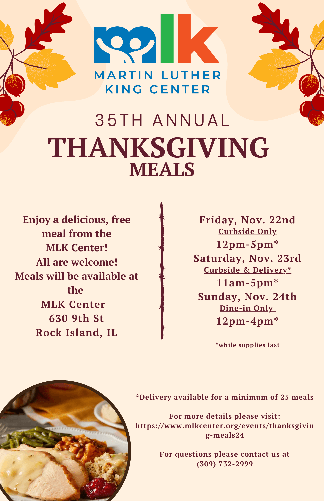 MLK Thanksgiving Meals 2024