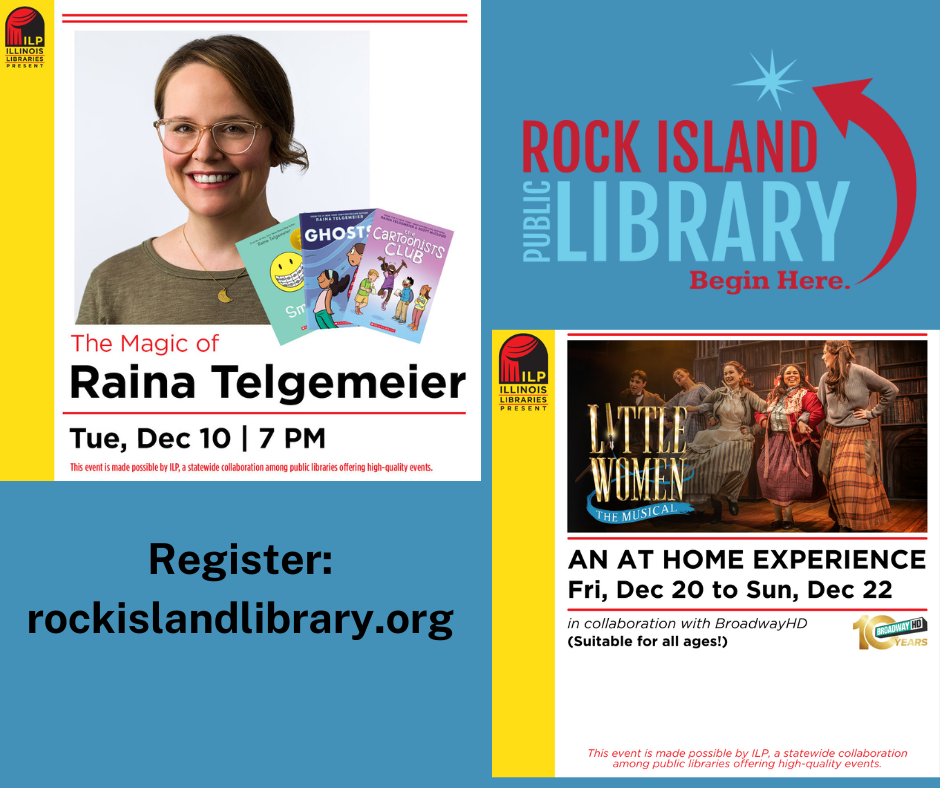 Combined Dec ILP events - Raina Telgemeier and Broadway Little Women 
