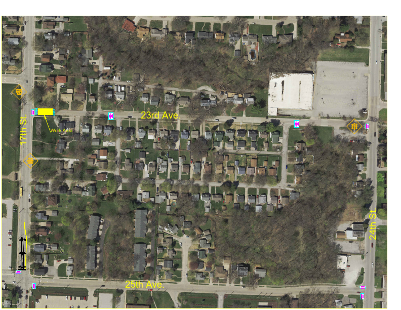Detour Map 17 ST 23 AV