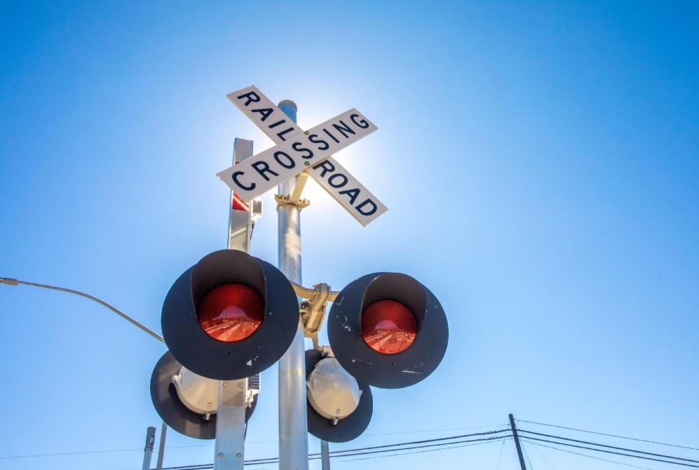 Railroad crossing sign