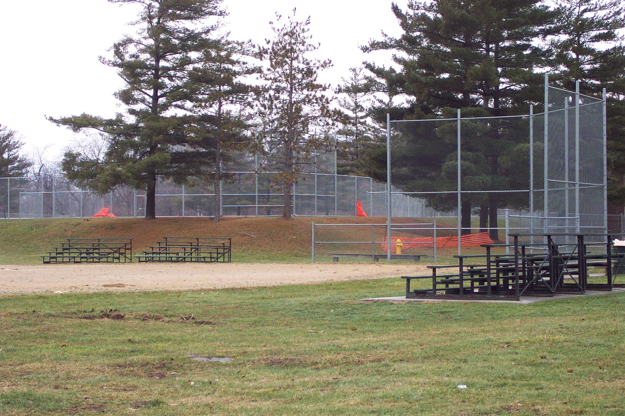 Baseball diamond and bleachers